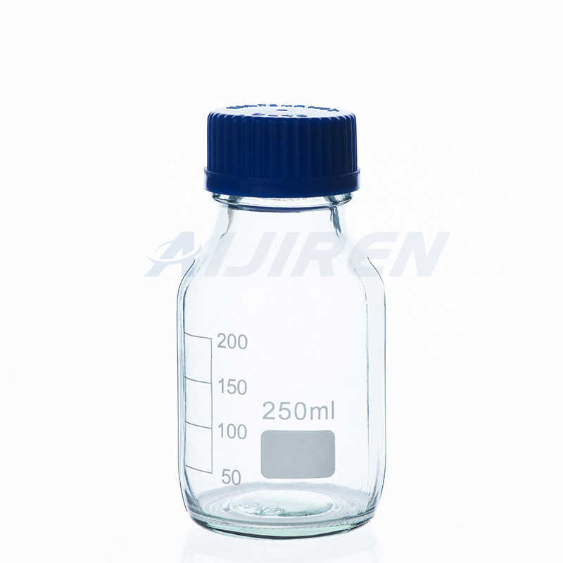 High borosilicate 3.3 glass media amber reagent bottle
